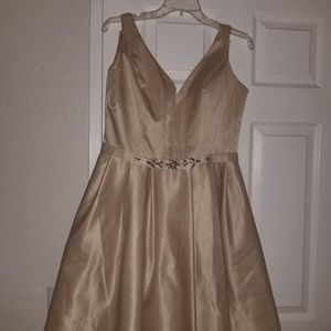 Champagne/Gold Satin Dress